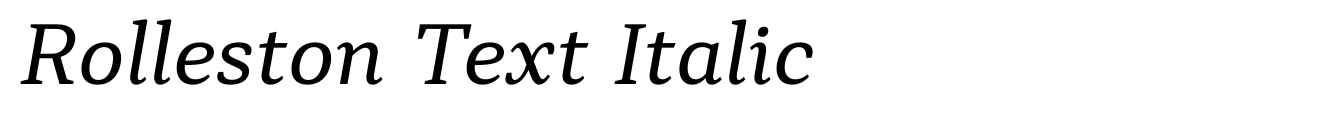 Rolleston Text Italic
